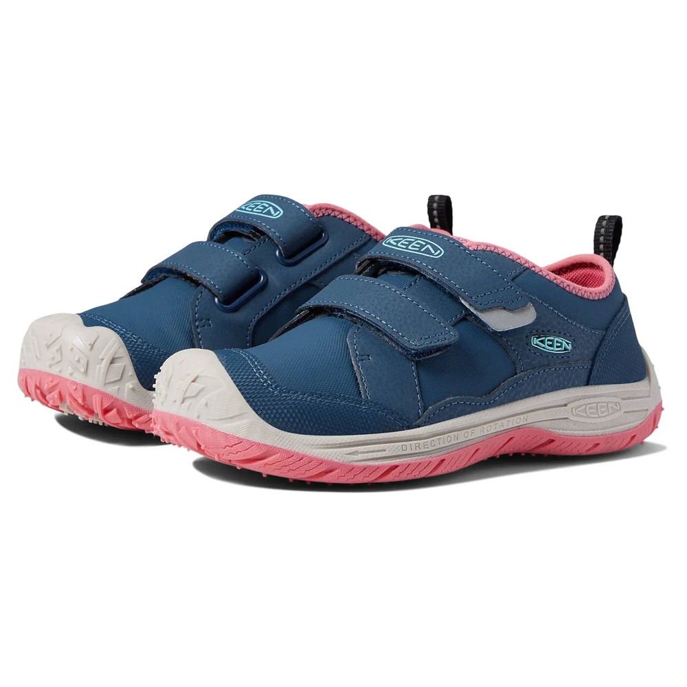 Keen Kids Navy and Pink Velcro Outdoor Sneakers Size 10